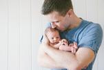 'Blake cradling Eden Lidia, 8 days old' by Hue Kedge